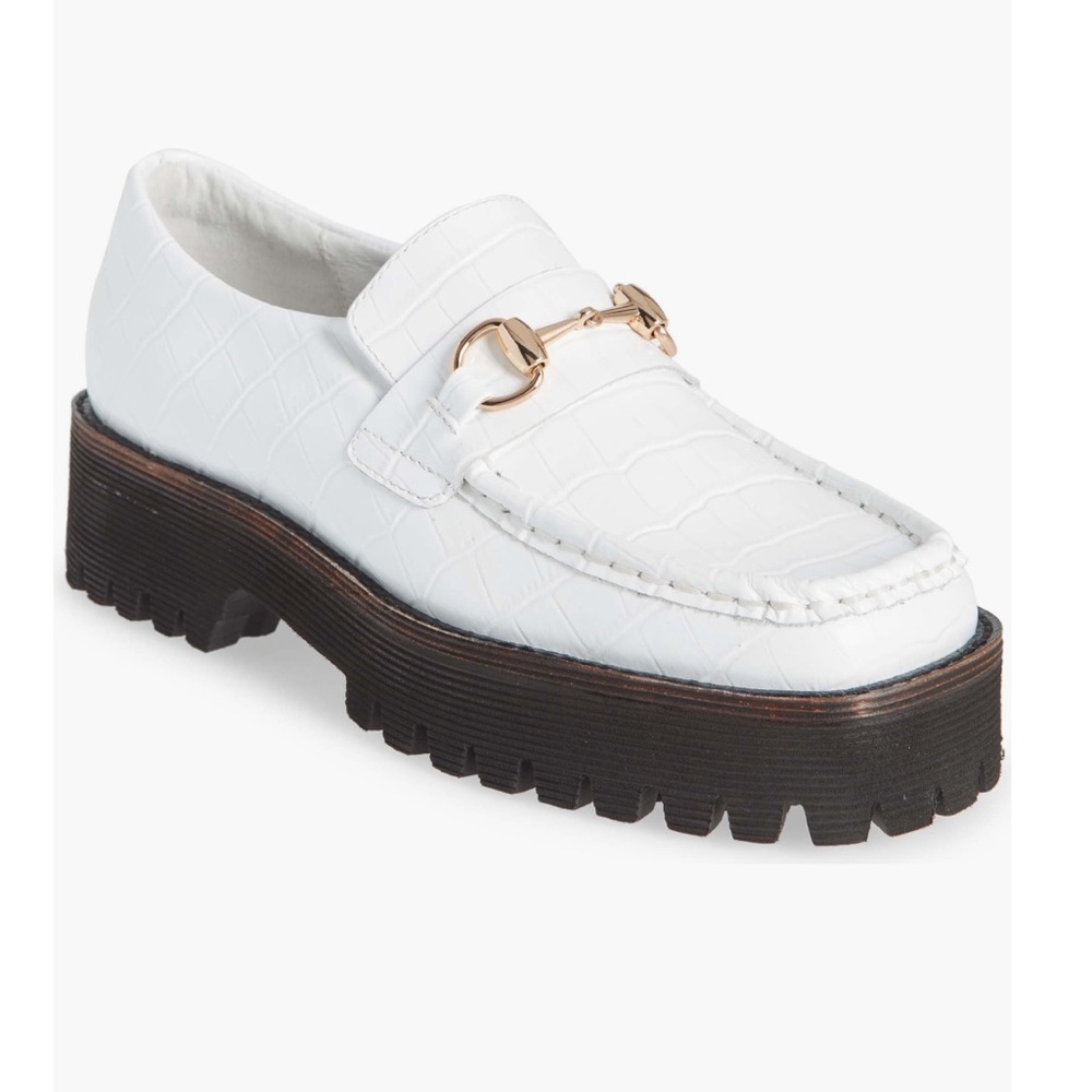 Intentionally Blank HK2 Womens Croc Leather Loafer New In Box